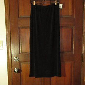 NEW JENNIFER MOORE Black Polyester Maxi Skirt Sm